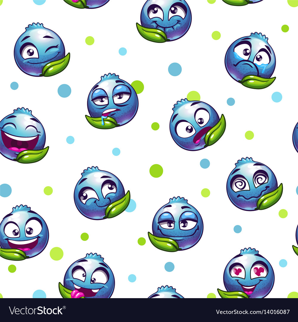 Seamless pattern with funny cartoon characters