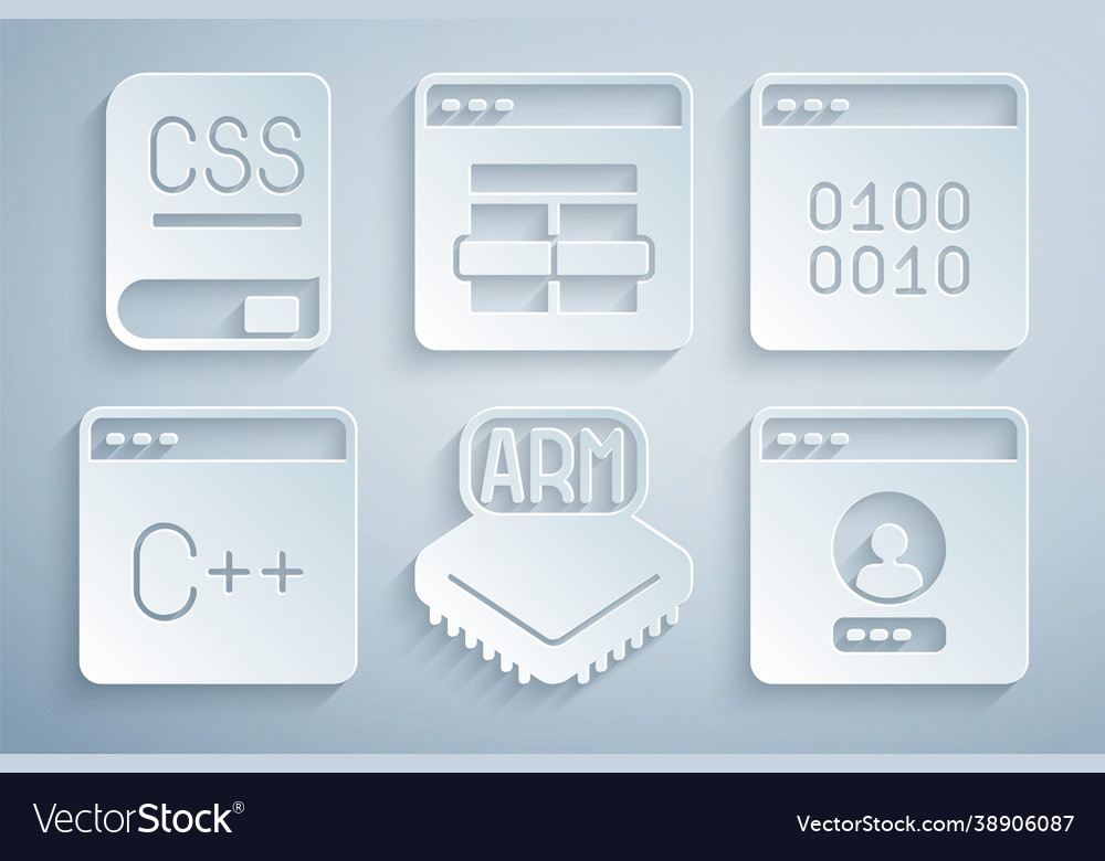 Prozessor binäre Code-Software erstellen vector image Prozessor binäre Code-Software erstellen