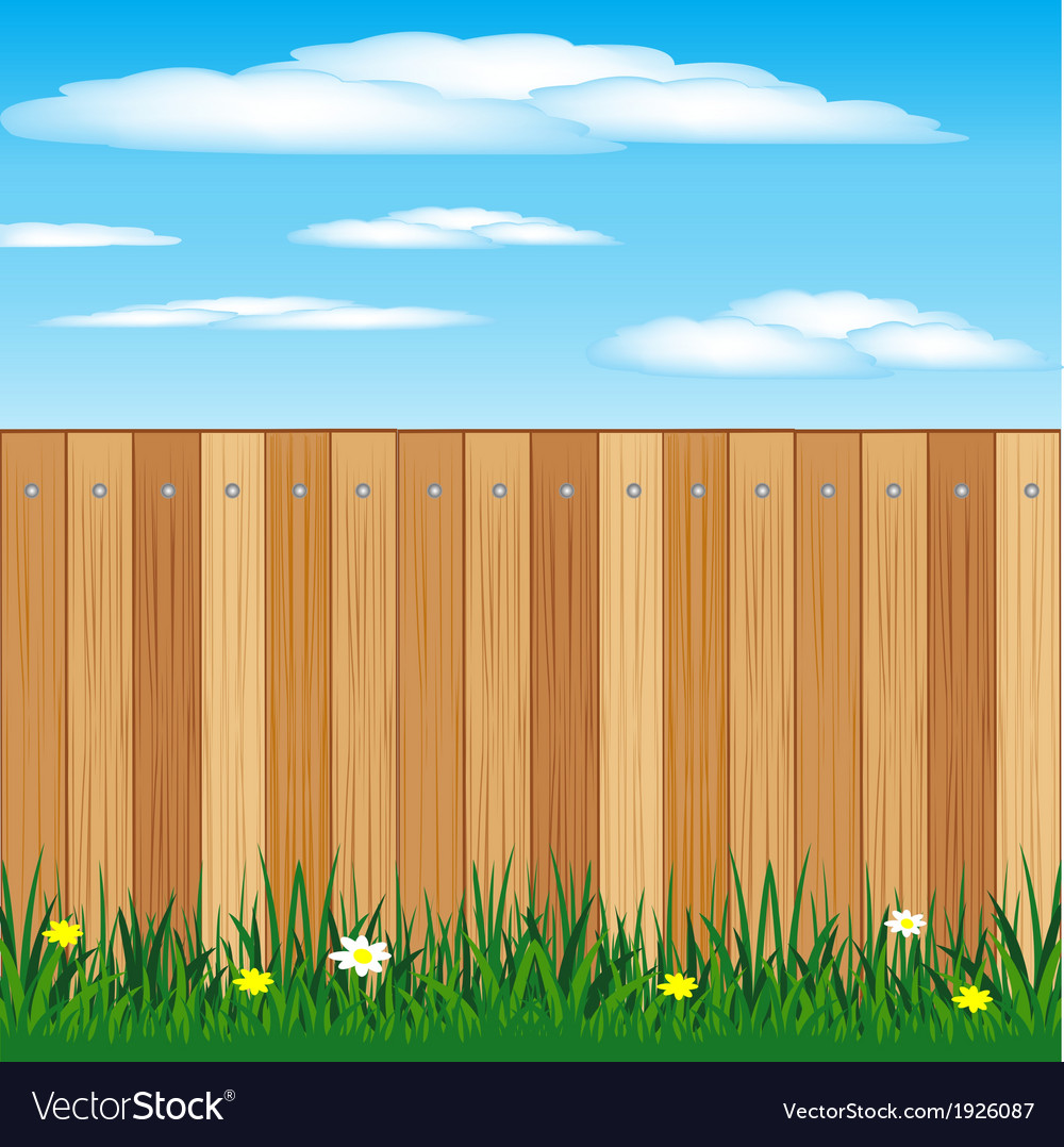 Wooden fence Royalty Free Vector Image - VectorStock