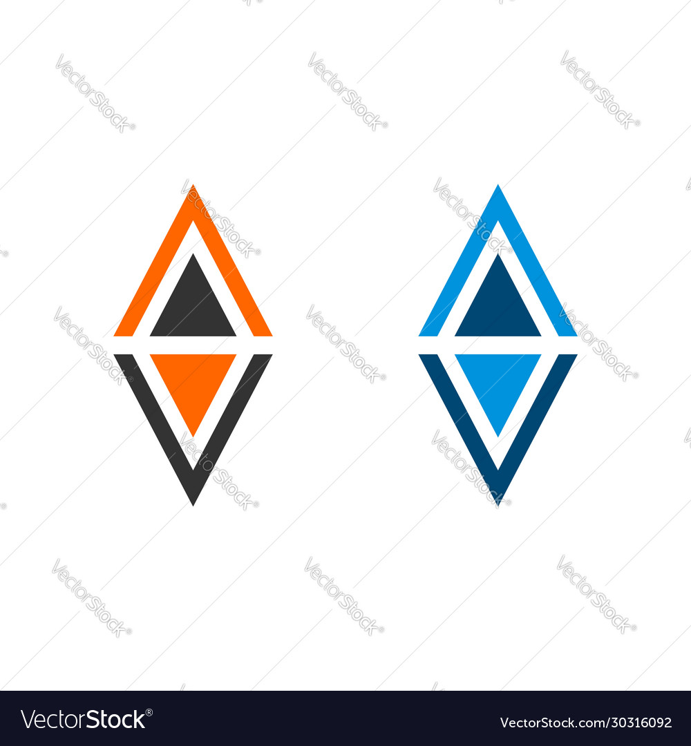 Ein v Diamant Logo Vorlage Design eps 10