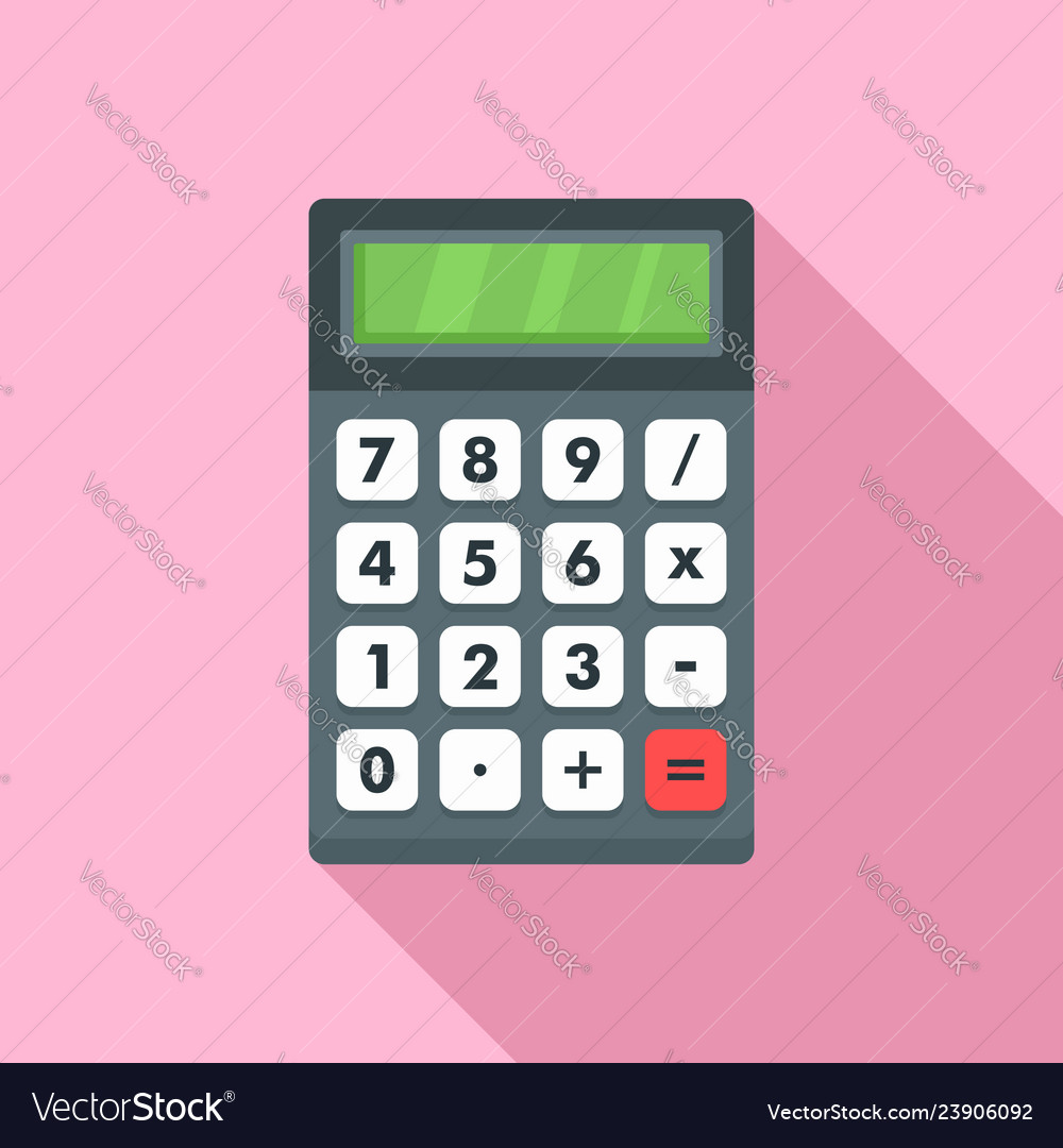 Calculator icon flat style