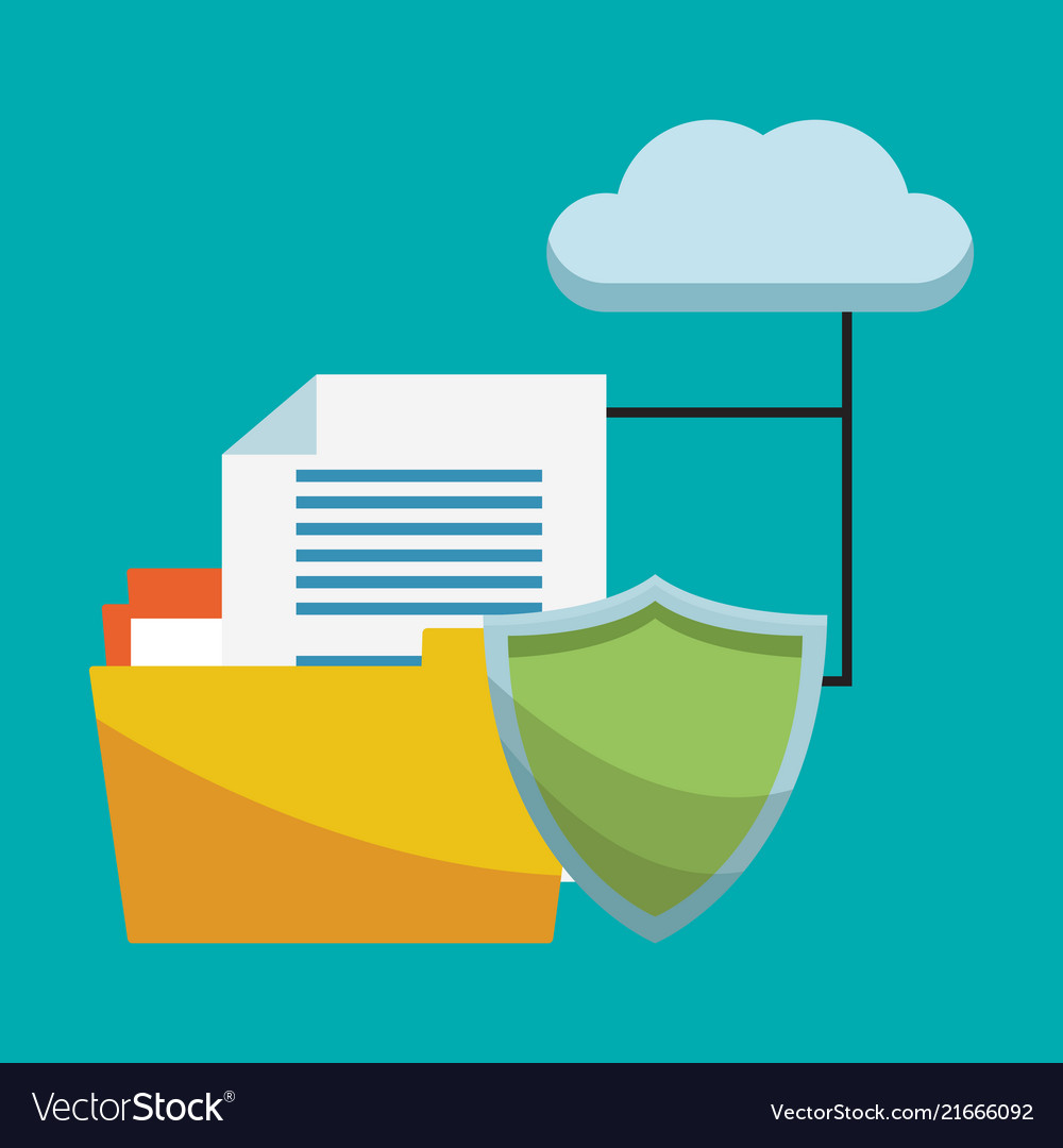 Database and cloud computing vector image Database and cloud computing