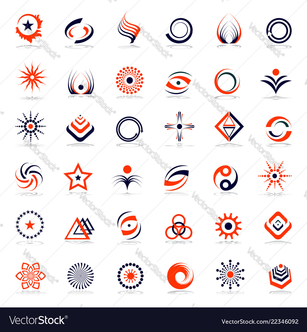 Design elements set vector image Design elements set