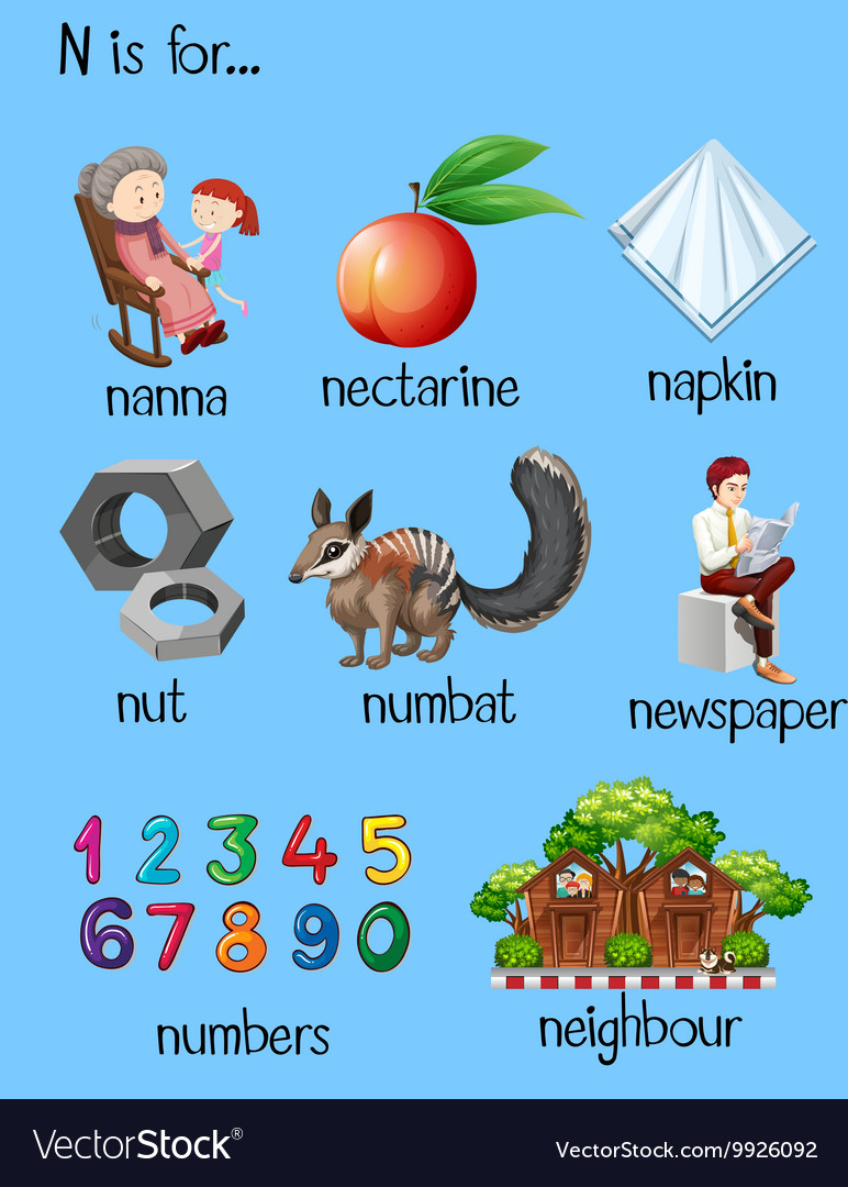 N Alphabet Words - Letter