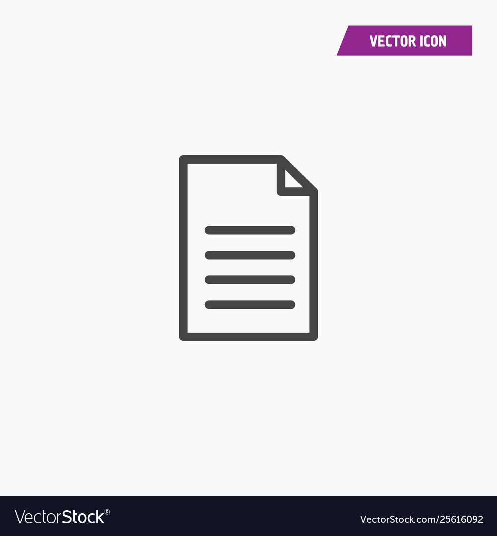 Document icon simple flat symbol