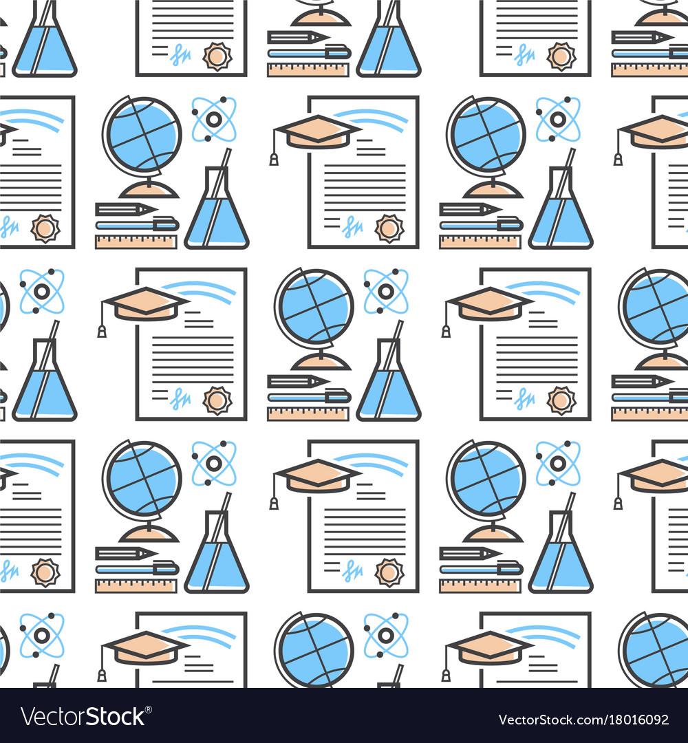 Flat design outline seamless pattern background