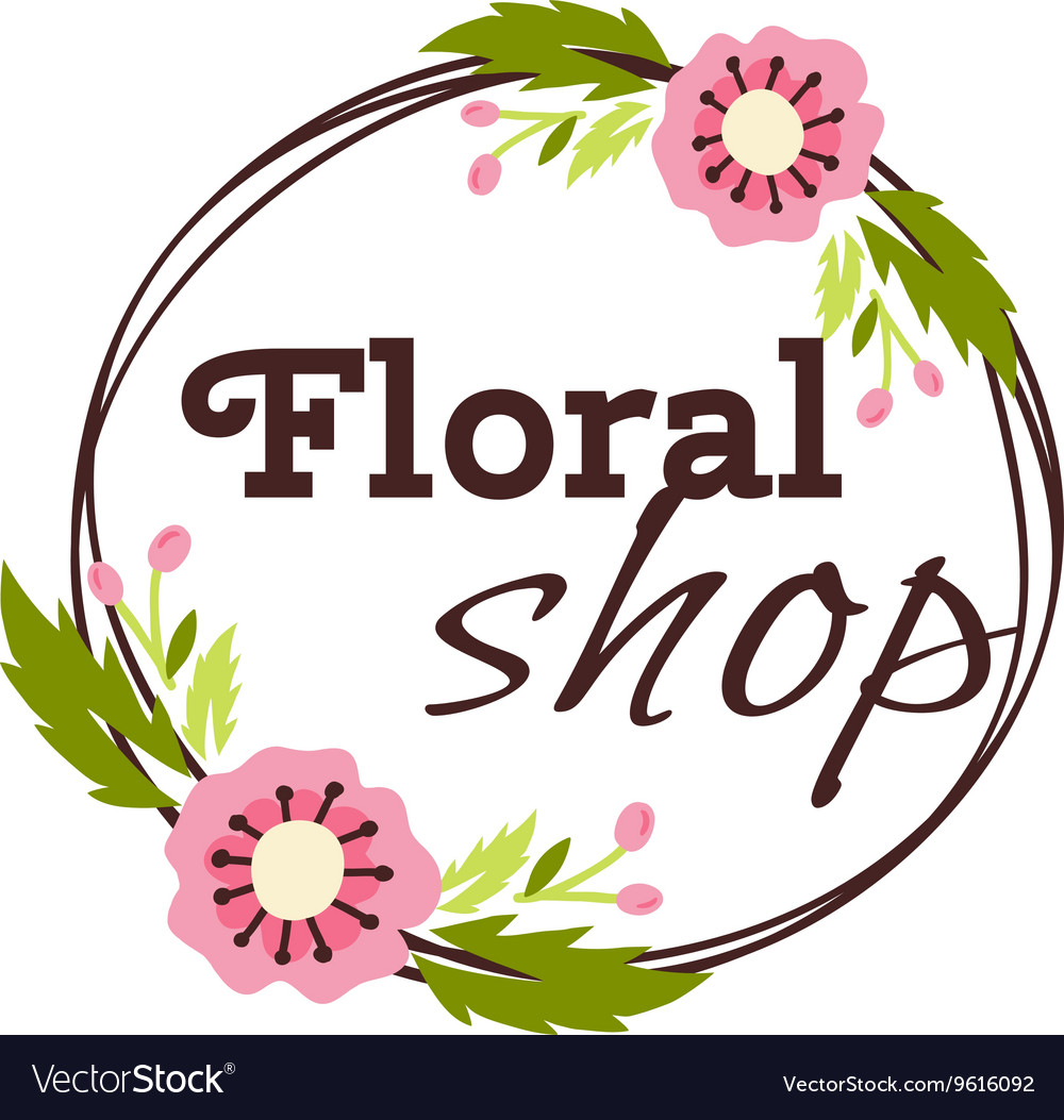 Watercolor Flower Shop Logo Vector Download