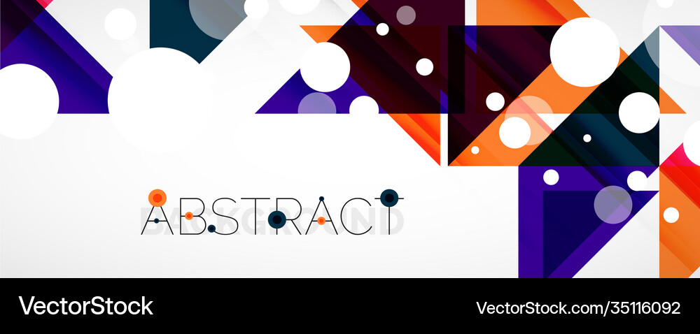 Geometric abstract background techno color Vector Image