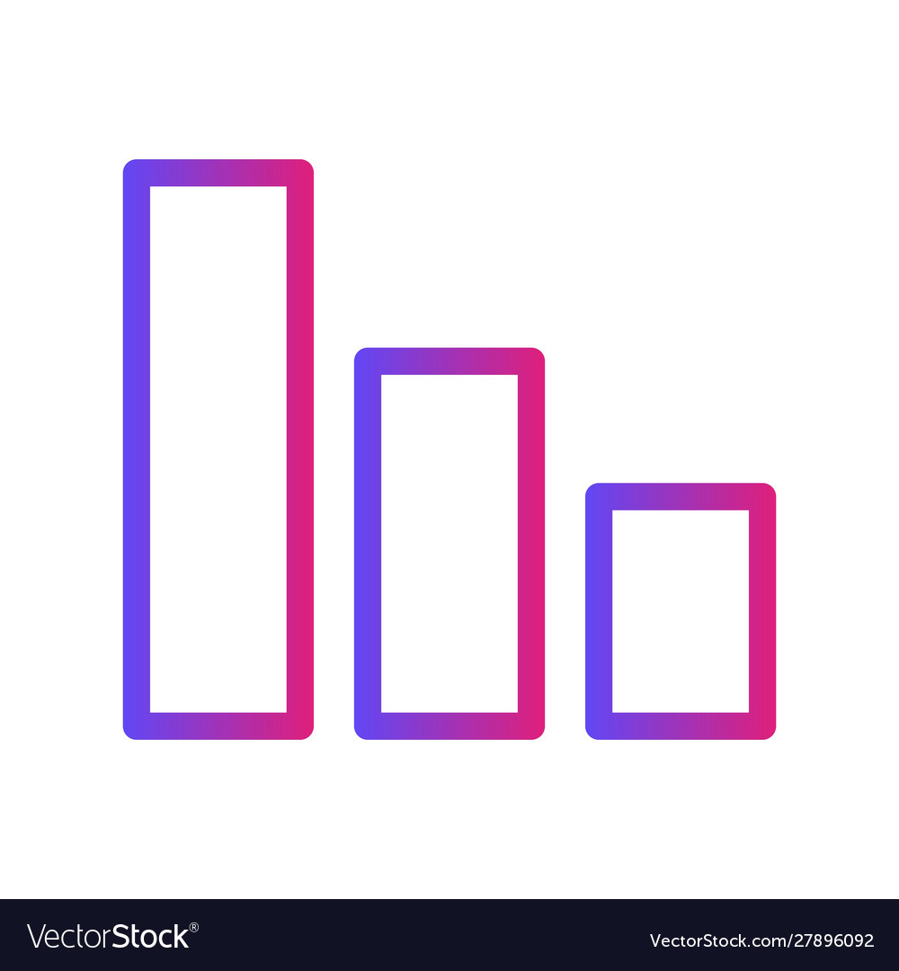 Gradient signal icon with white background