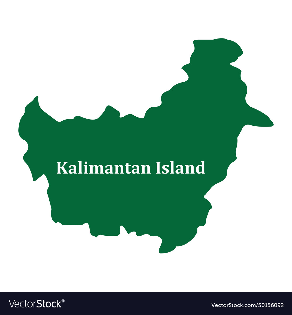 Indonesian kalimantan map icon Royalty Free Vector Image