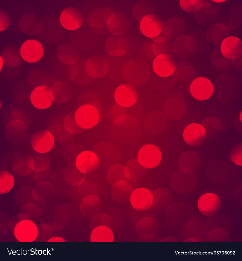 Multicolored blurry bokeh on a red background