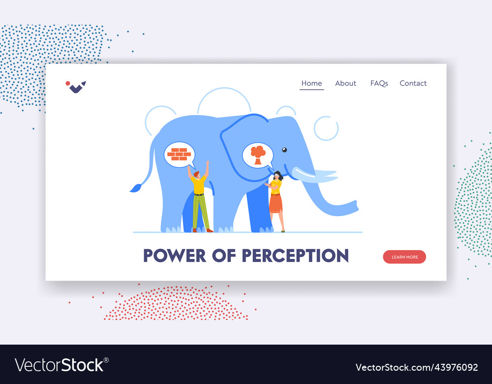 Power of perception landing page template idea