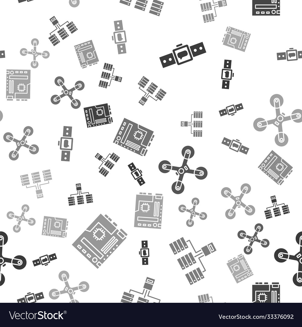 Set smartwatch server data web hosting drone vector image Set smartwatch server data web hosting drone