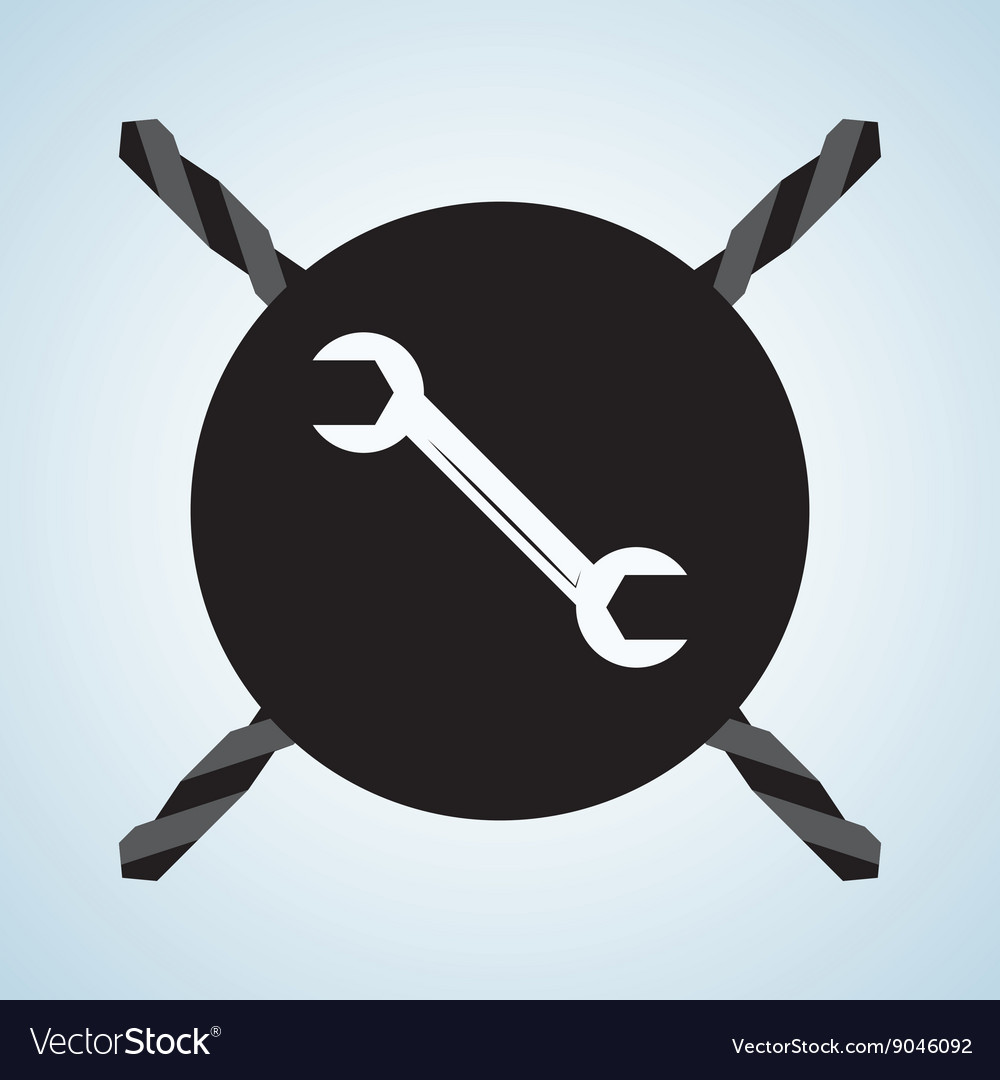 Tool design circle icon flat