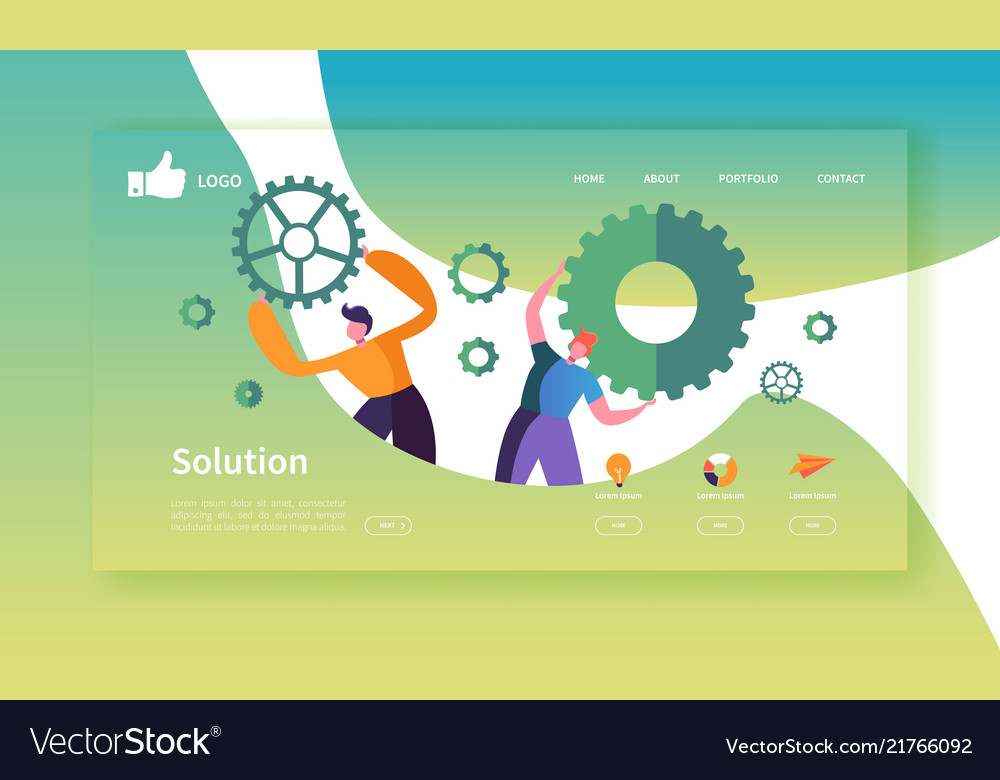 Website development landing page template Vector Image