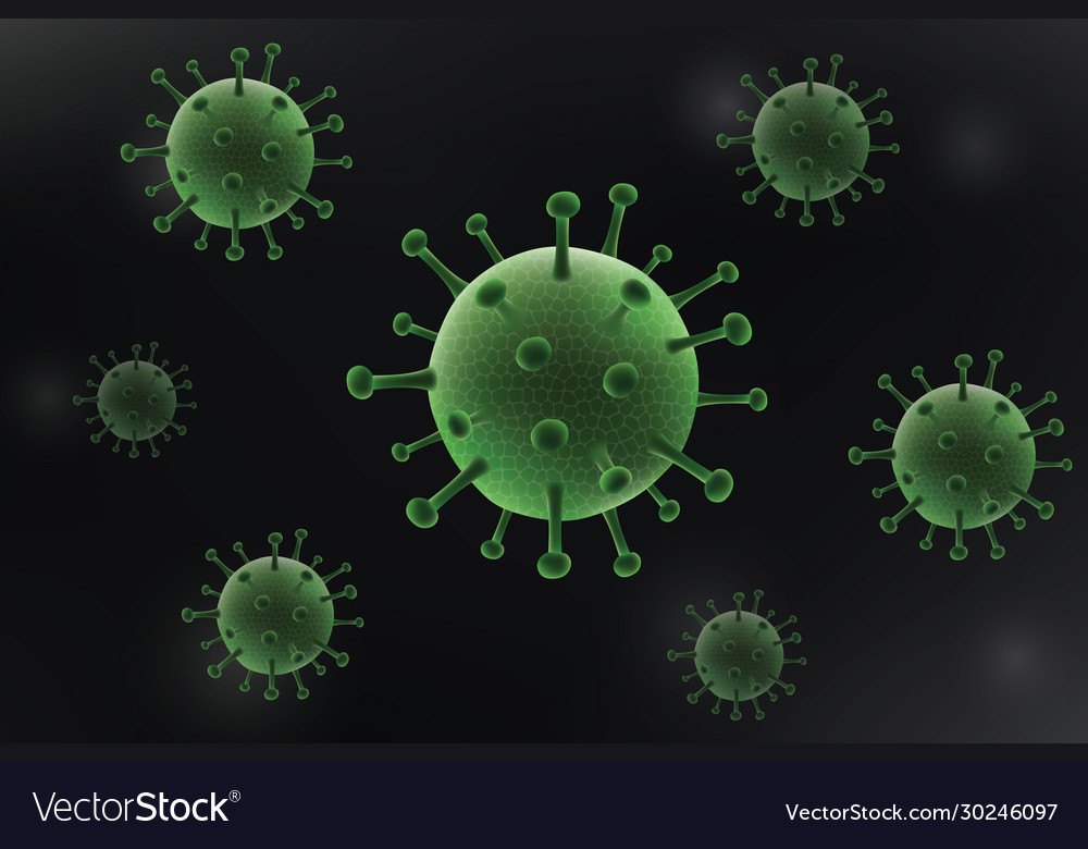 3d realistic coronavirus background Royalty Free Vector