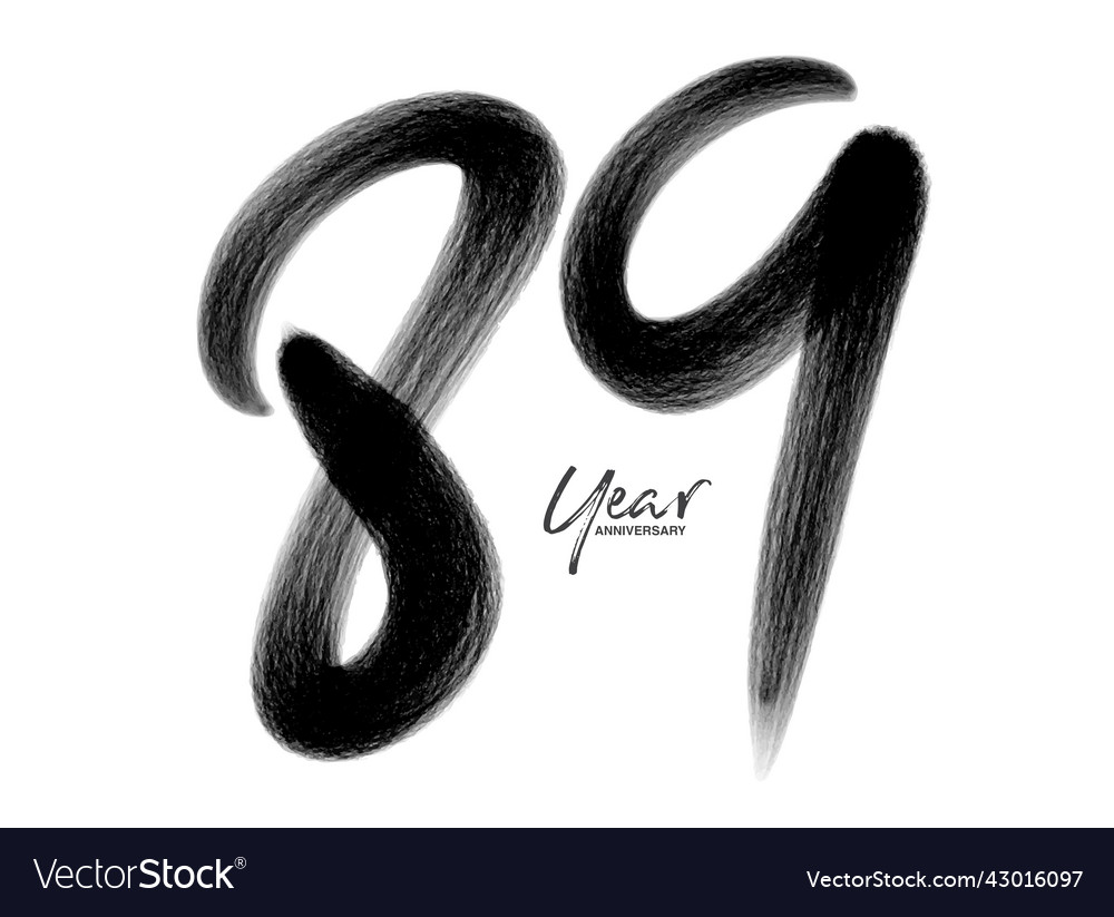 89 years anniversary celebration template vector image 89 years anniversary celebration template