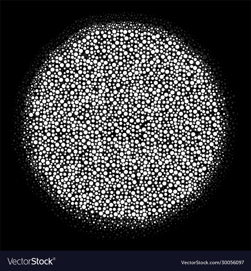 Abstract round shape circle chaotic points