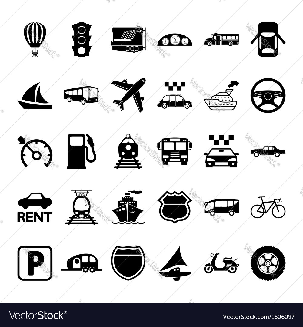 Umfassendes Transport-Icon-Set