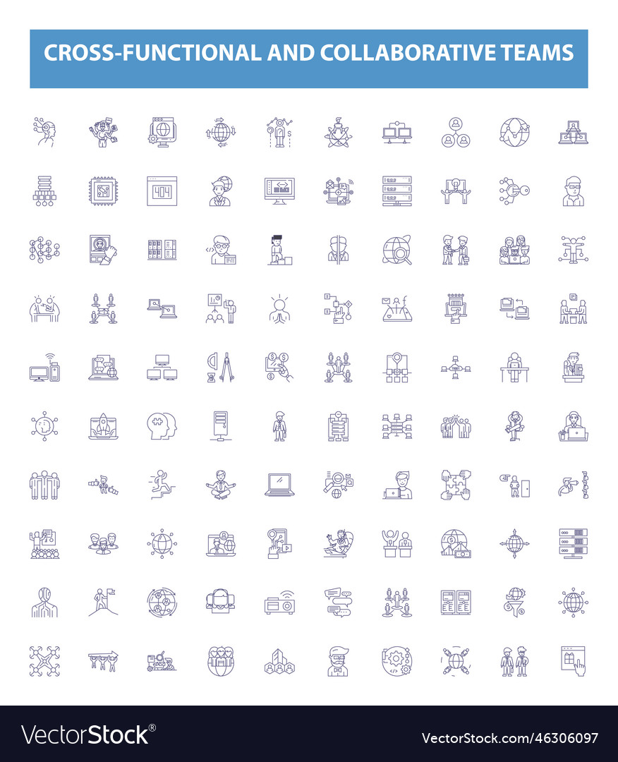 Cross-functional and collaborative teams line