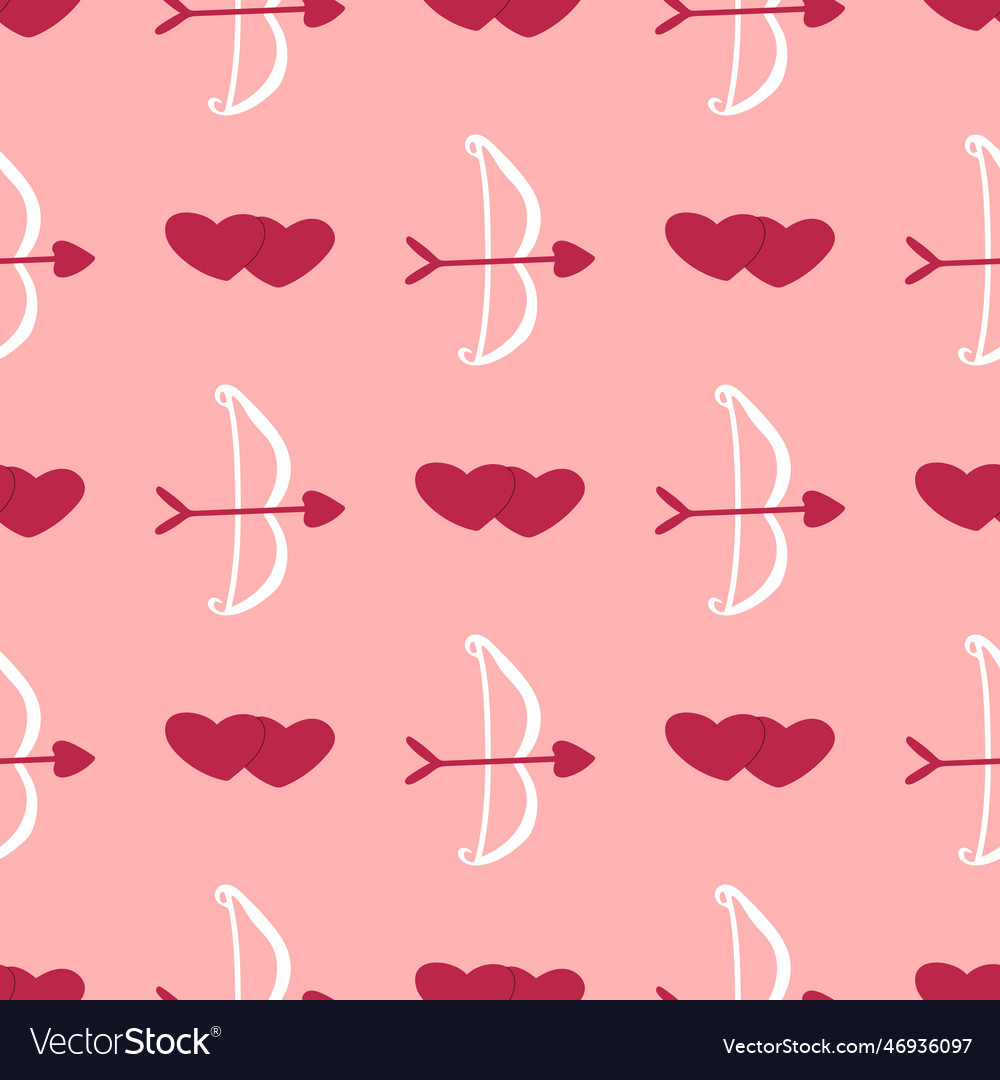 Cute romantic seamless pattern Royalty Free Vector Image