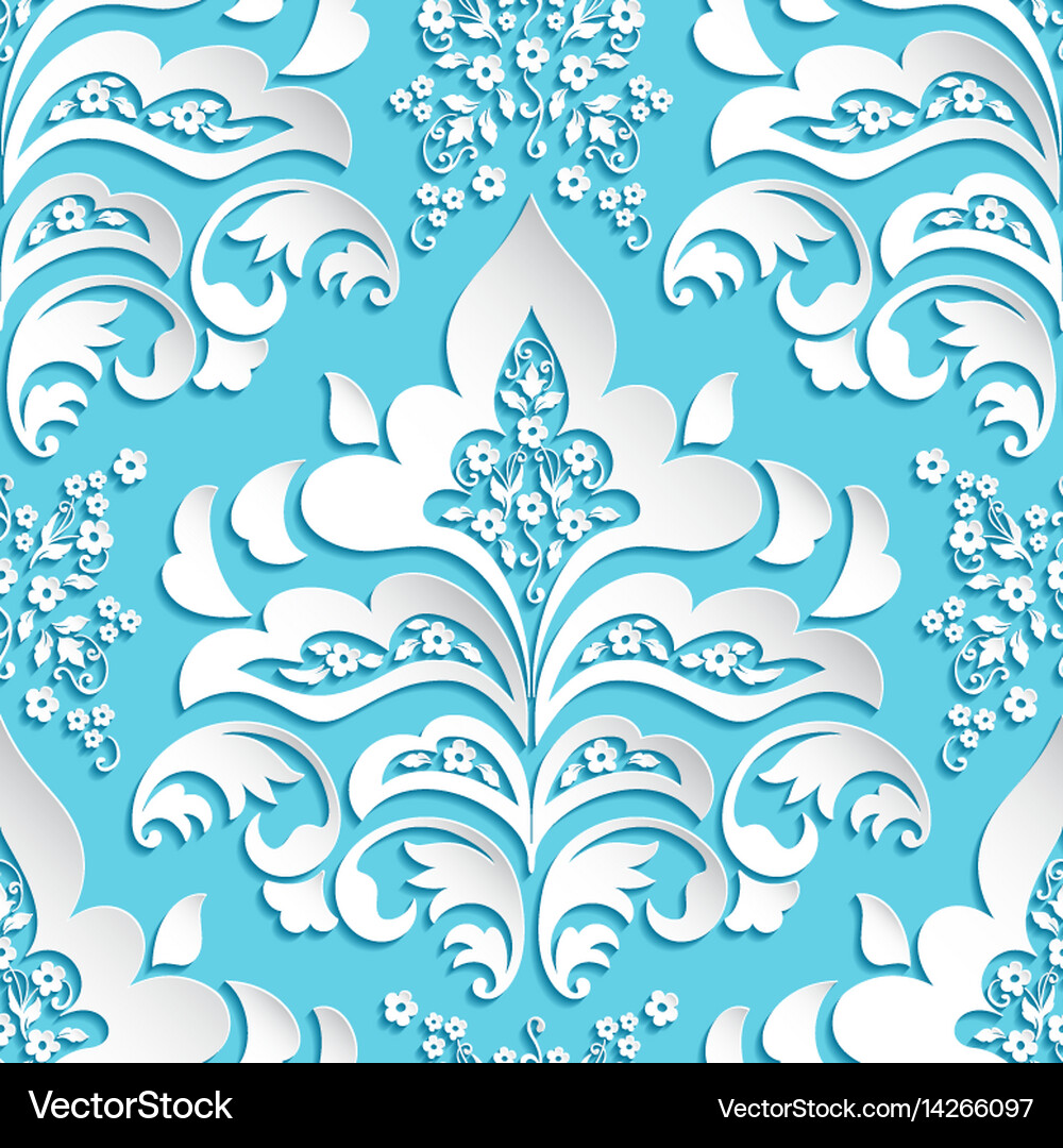 Damask seamless pattern element elegant luxury Vector Image