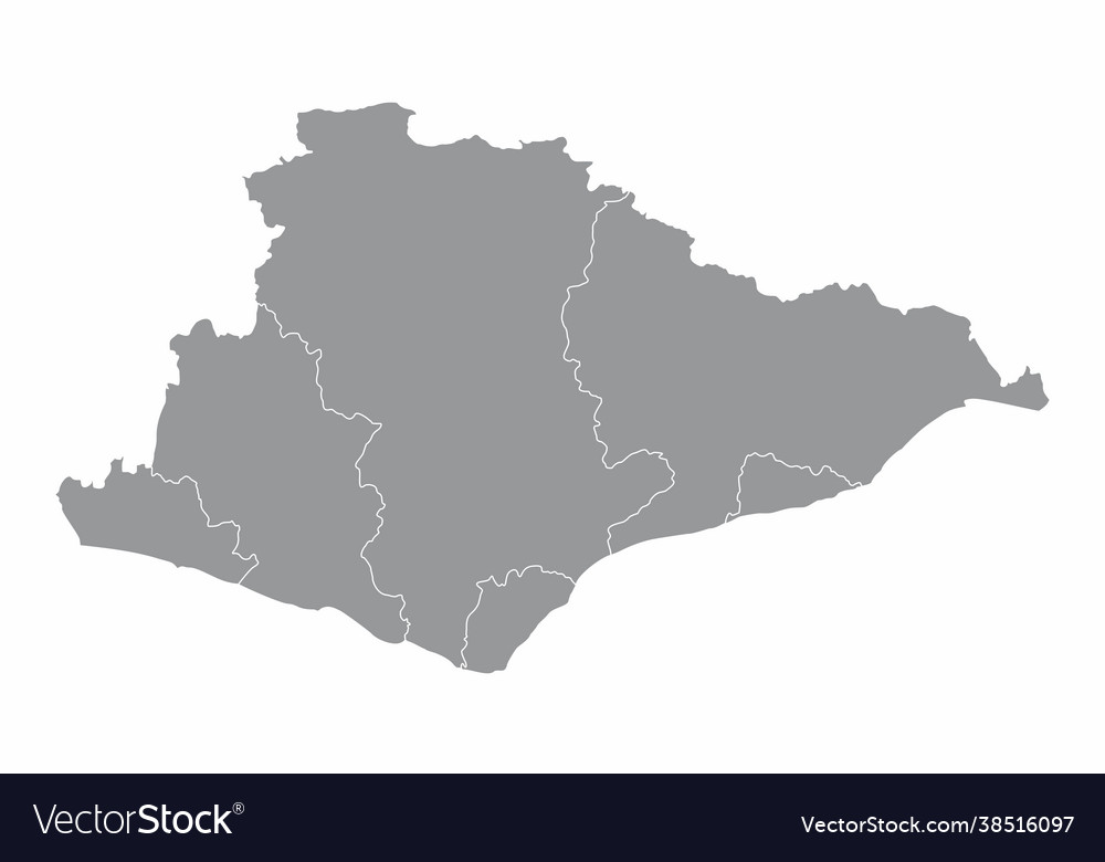 East sussex county administrative map Royalty Free Vector