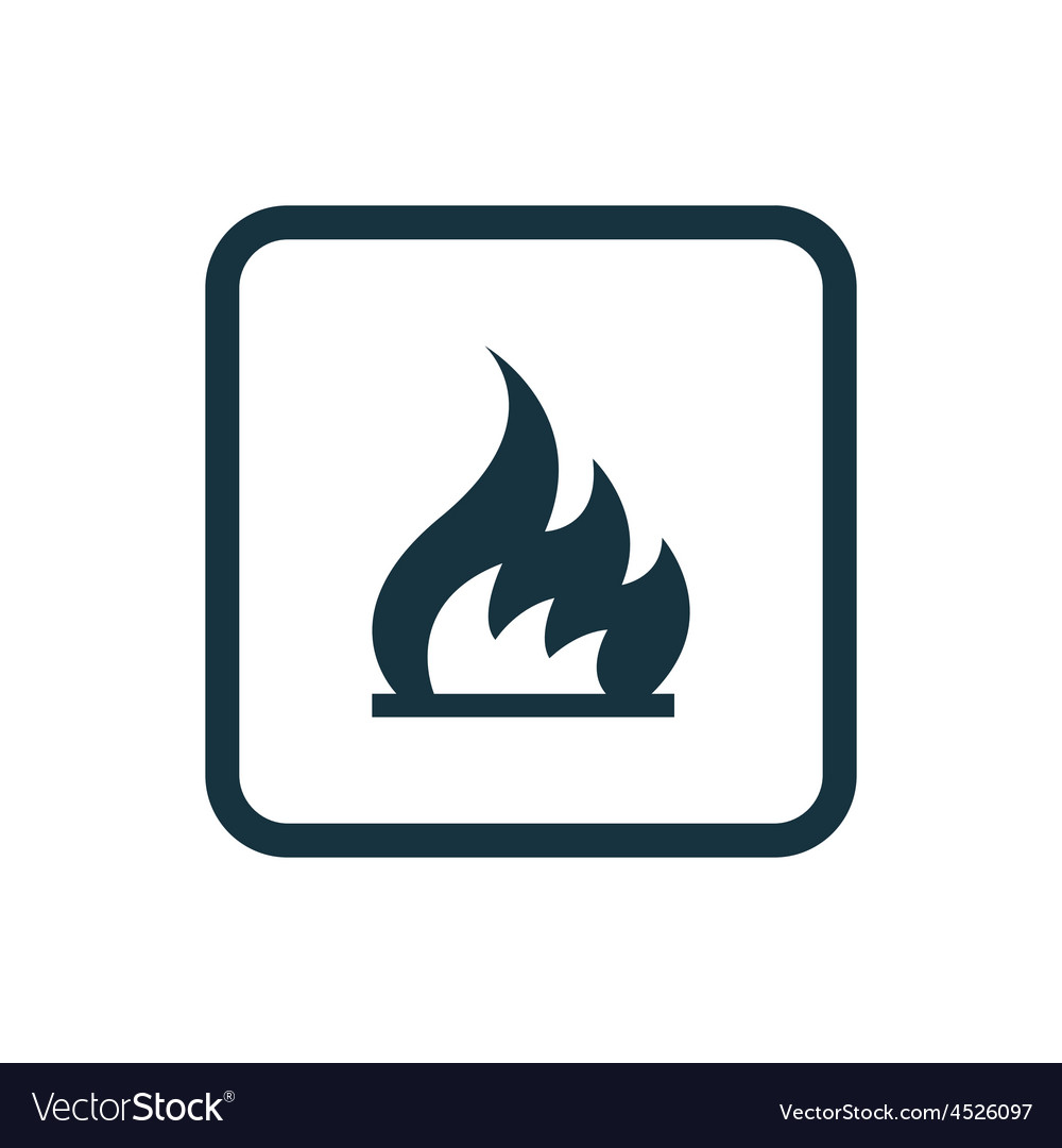Fire icon rounded squares button