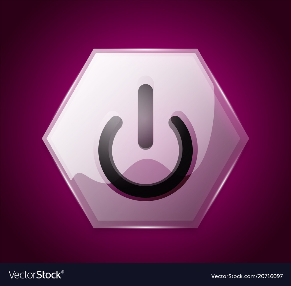 Glass transparent effect power start button