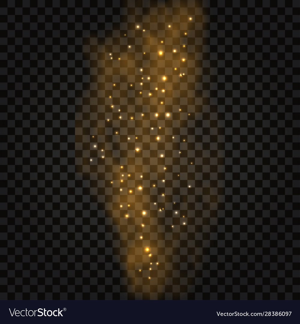 Golden smoke with glow effect abstract gold fog