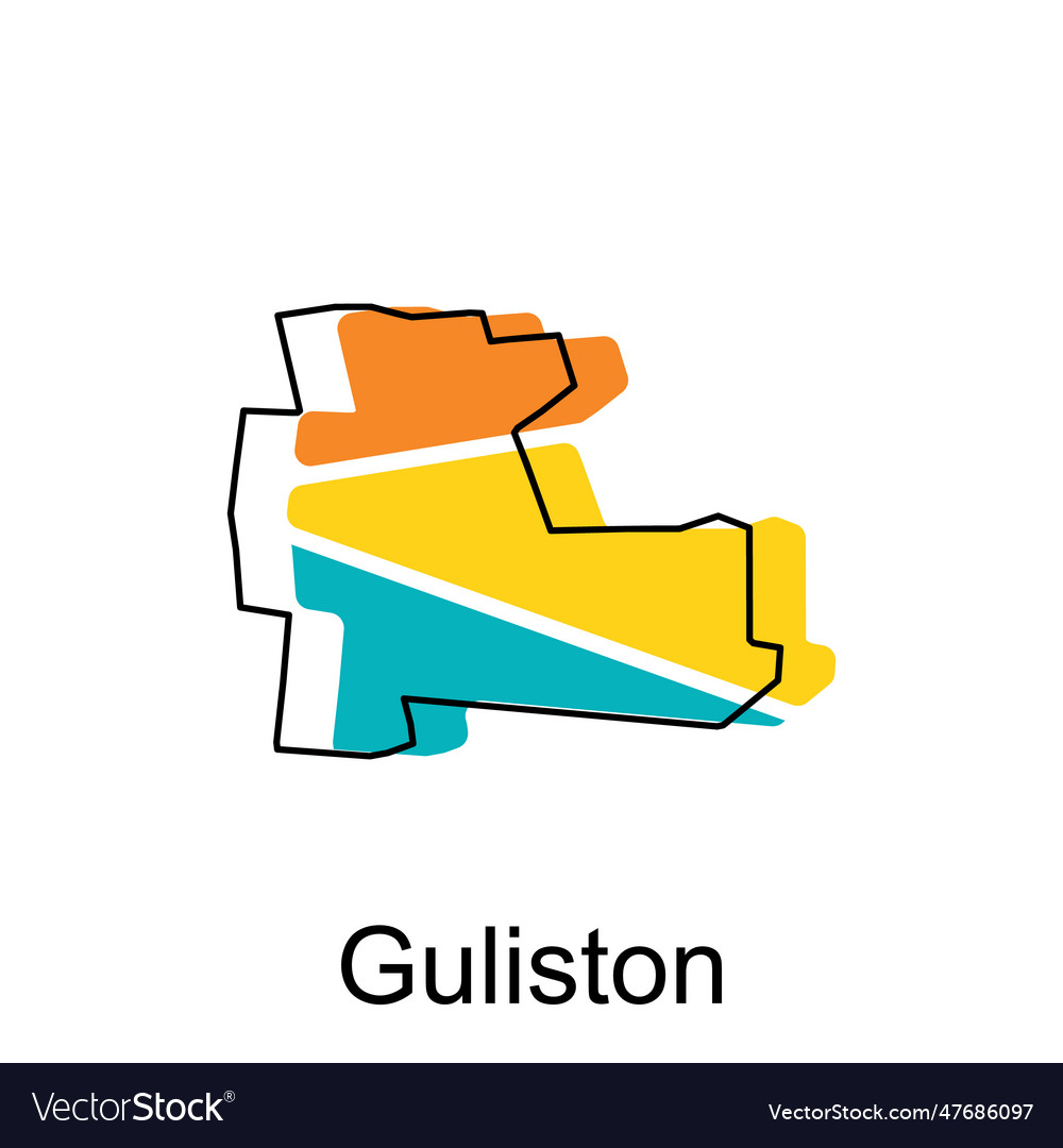 Guliston map design template Vector Image Guliston map design template