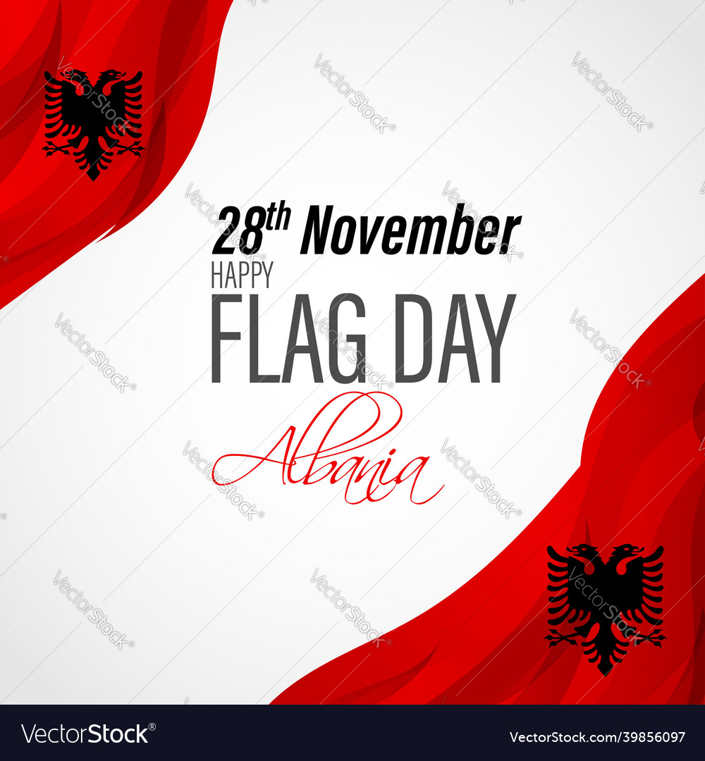 Happy albania independence day Royalty Free Vector Image