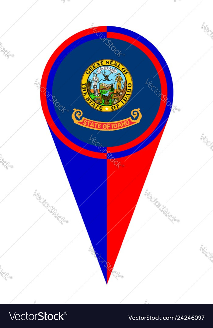 Idaho map pointer location flag