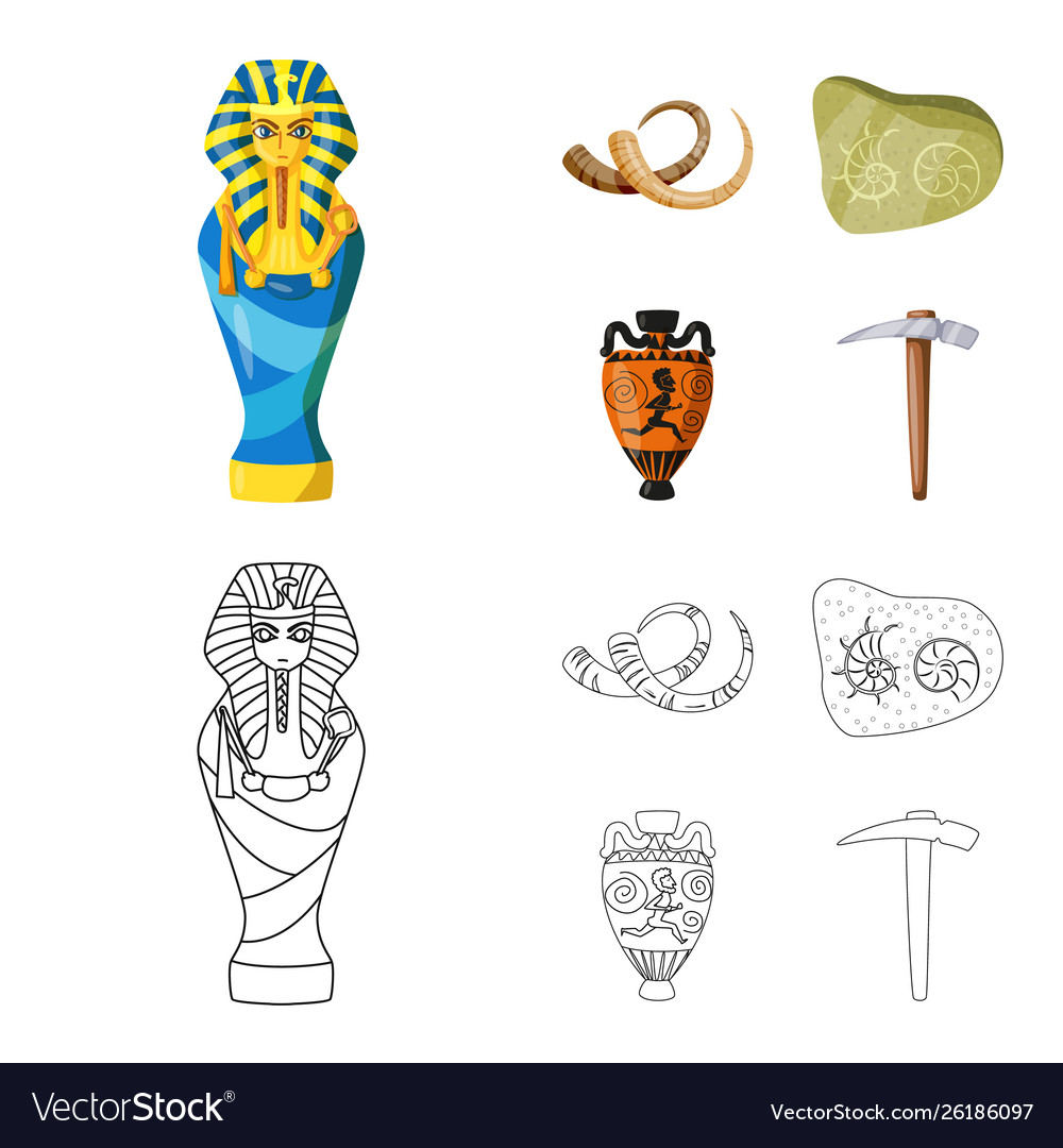 Isolated object story and items icon set vector image Isolated object story and items icon set