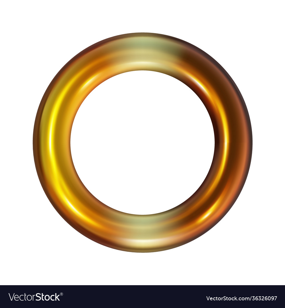 Realistic 3d render metallic color gradient vector image Realistic 3d render metallic color gradient