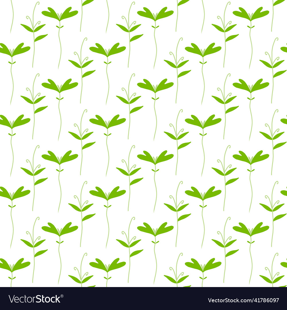 Seamless pattern with greenery