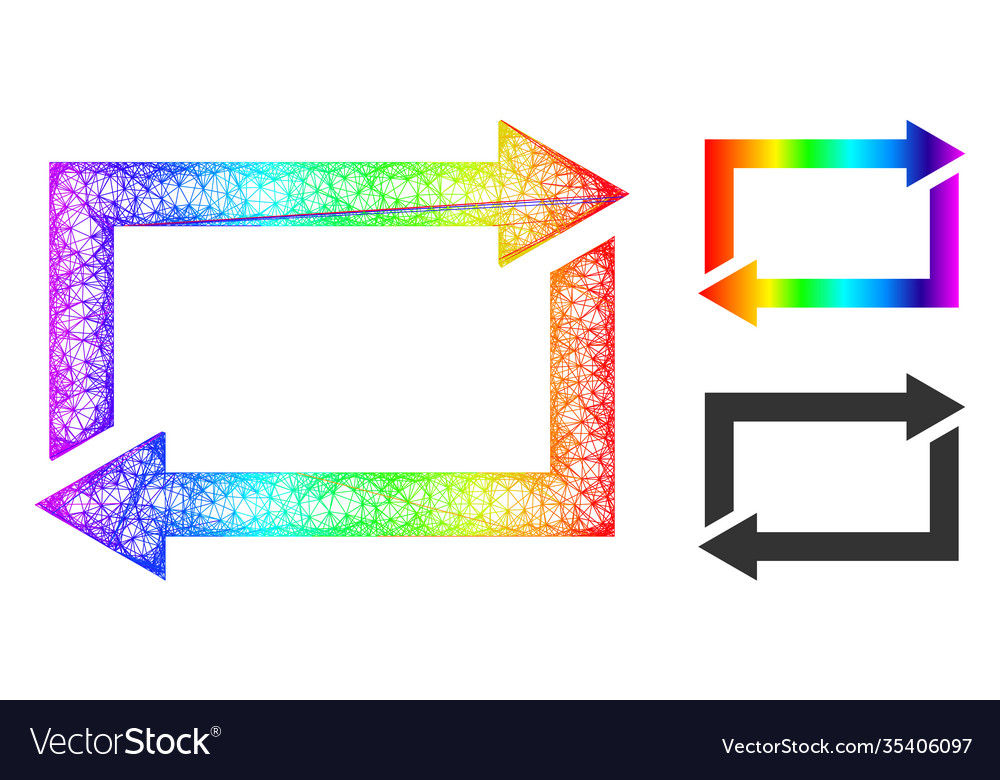 Spectral linear gradient exchange arrows icon Vector Image Spectral linear gradient exchange arrows icon