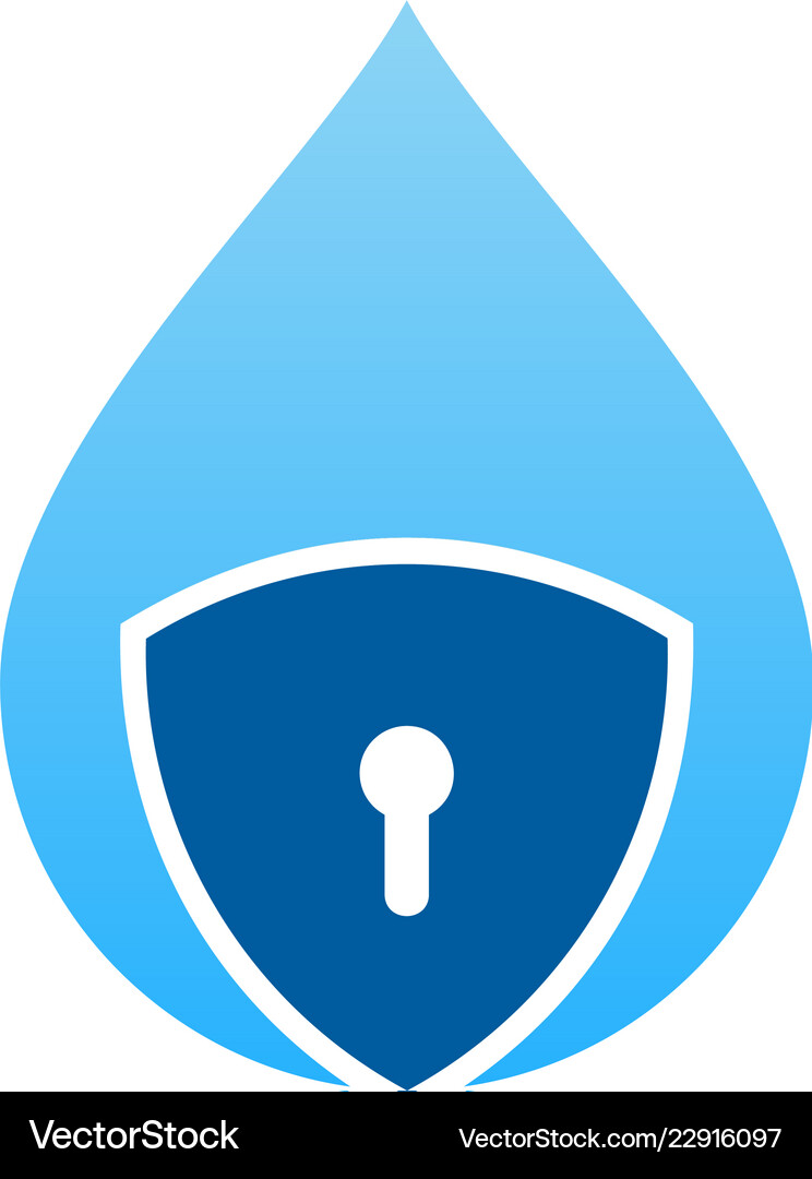 Splash security logo icon design Royalty Free Vector Image
