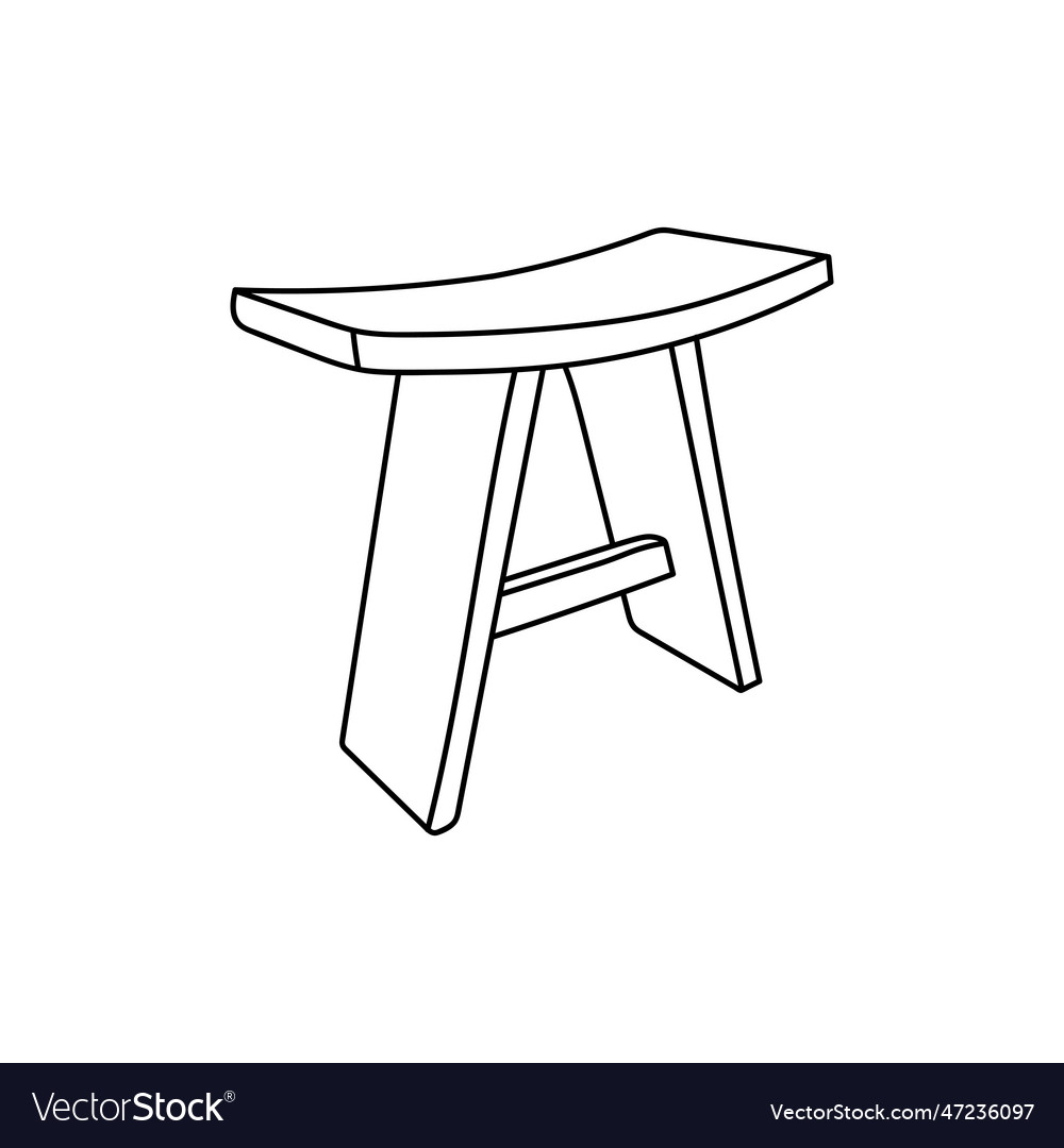 Wooden Seat Line Simple Creative Logo Royalty Free Vector