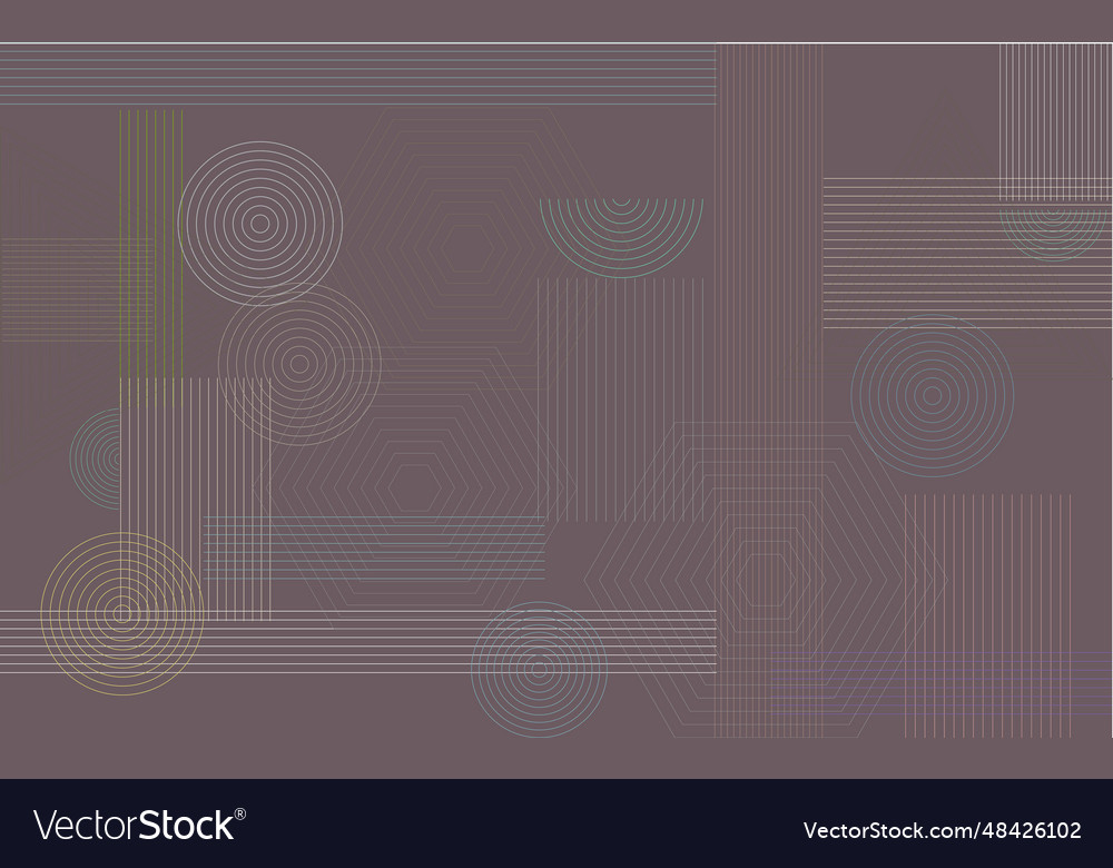 Abstract background circle line round and square Vector Image Abstract background circle line round and square