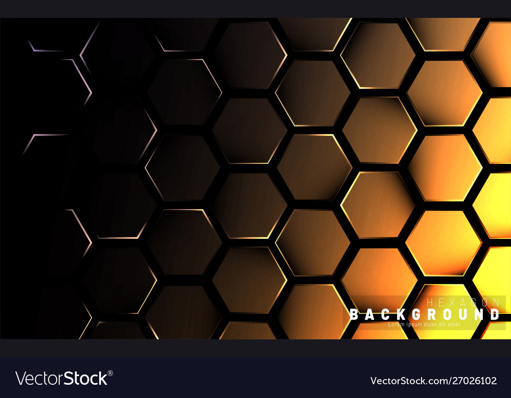 Abstract hexagon gradient colorful light pattern vector image Abstract hexagon gradient colorful light pattern
