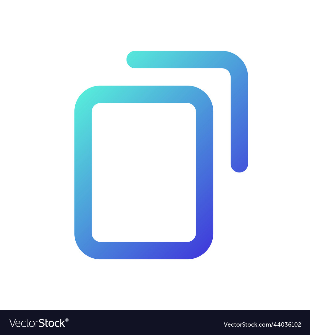 Copy pixel perfect gradient linear ui icon Vector Image Copy pixel perfect gradient linear ui icon