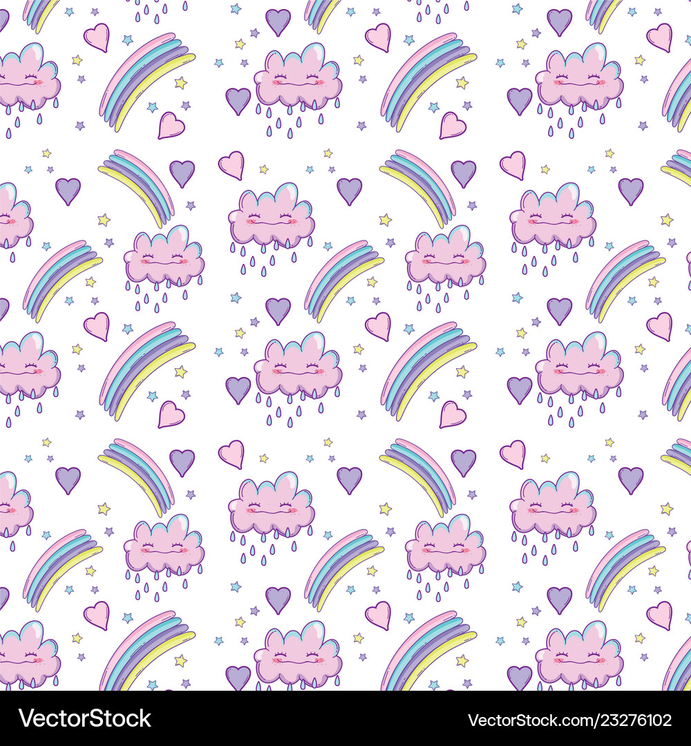 Cute clouds background Royalty Free Vector Image
