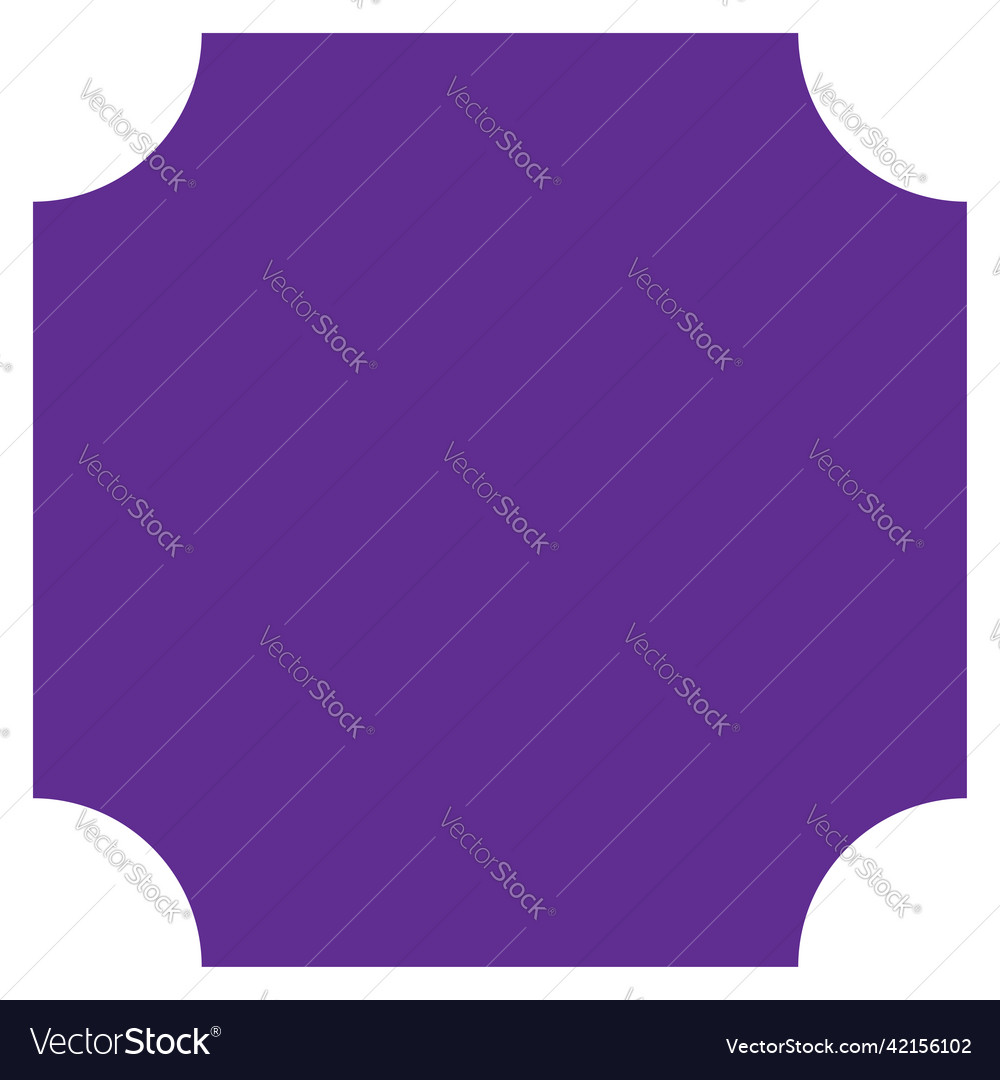 Flat banner button template shape with corner Vector Image Flat banner button template shape with corner