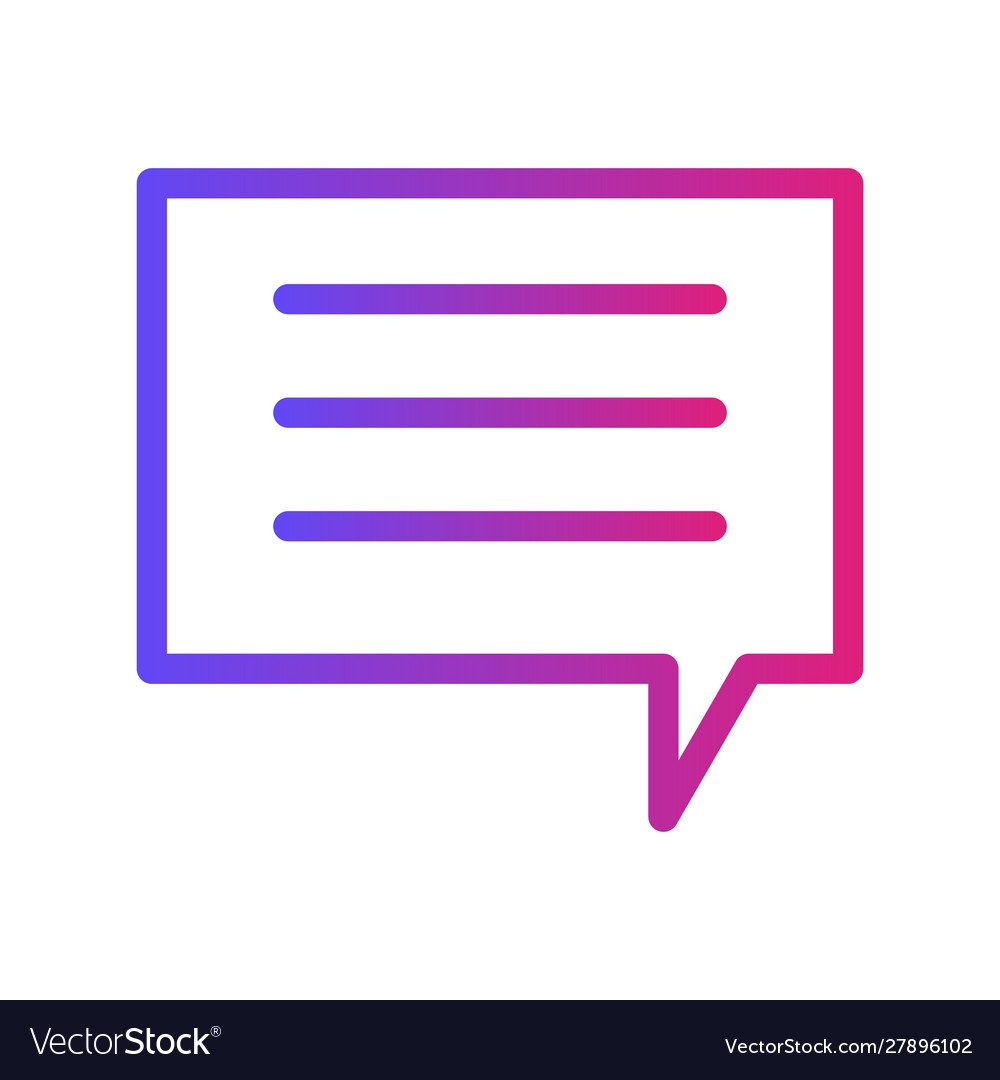 Gradient message icon with white background