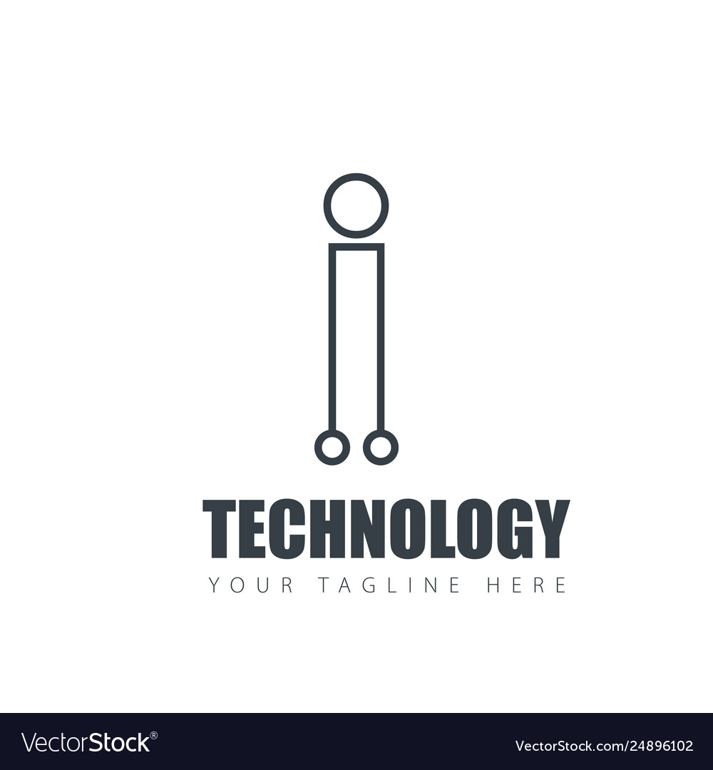 Initial letter design technology logo template