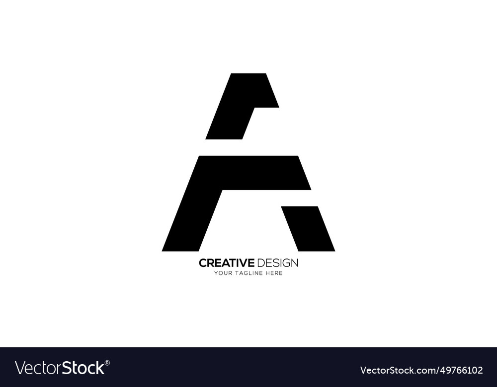 Letter af or fa with modern unique shape abstract