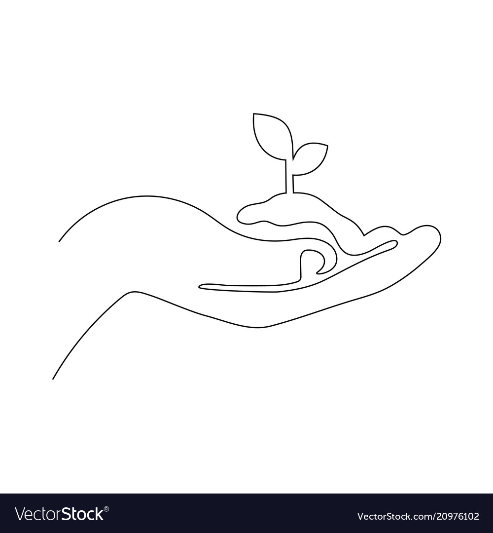 One continuous line of young vector image One continuous line of young