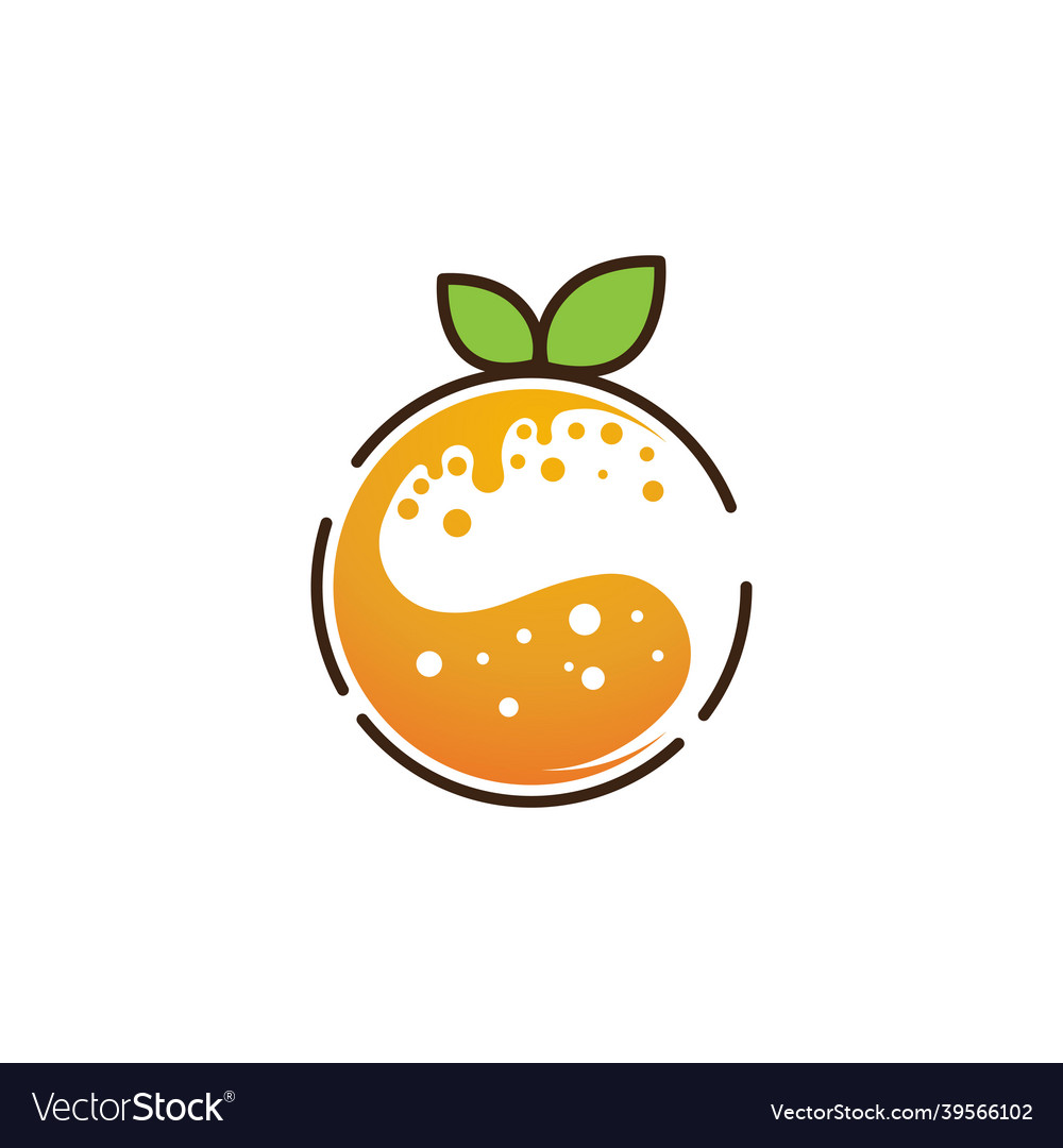 Orange fresh design icon