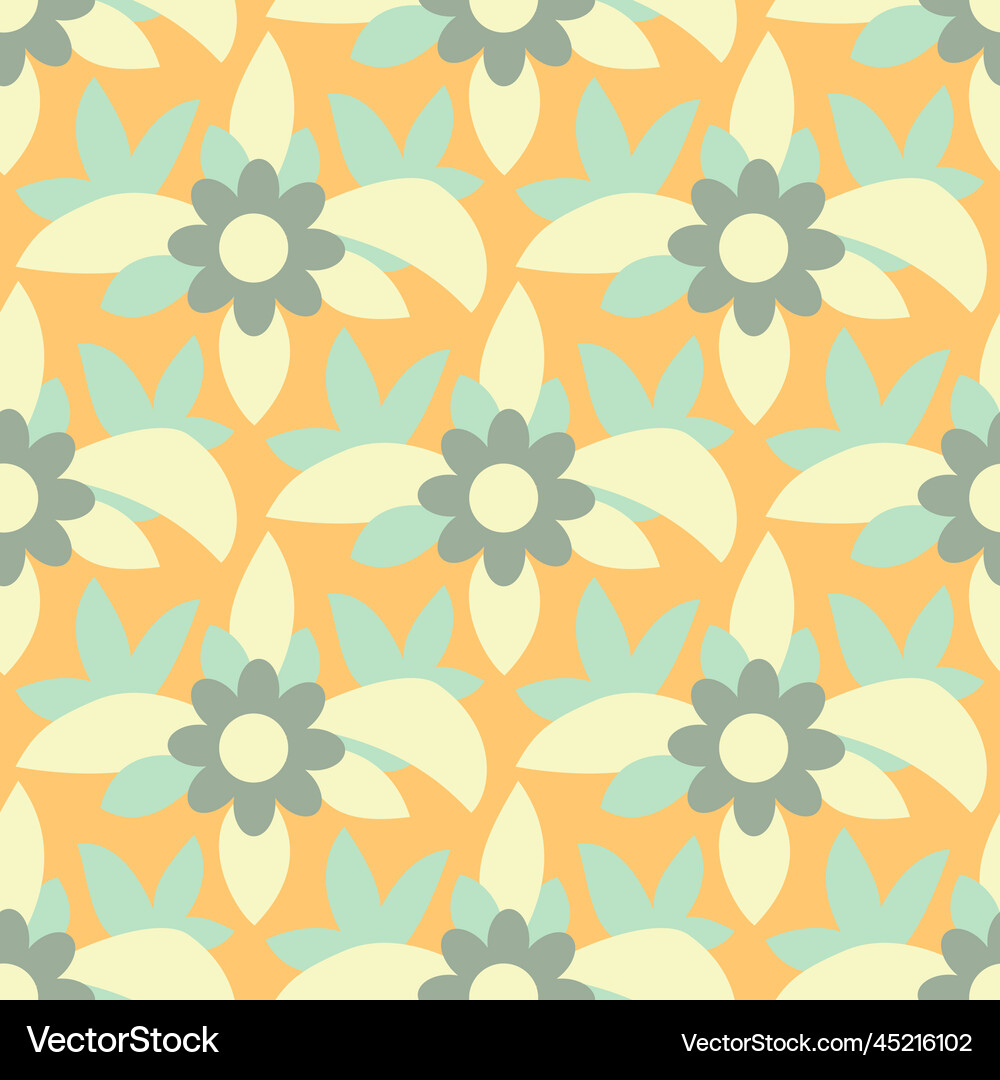 Seamless pattern with flowers Royalty Free Vector Image